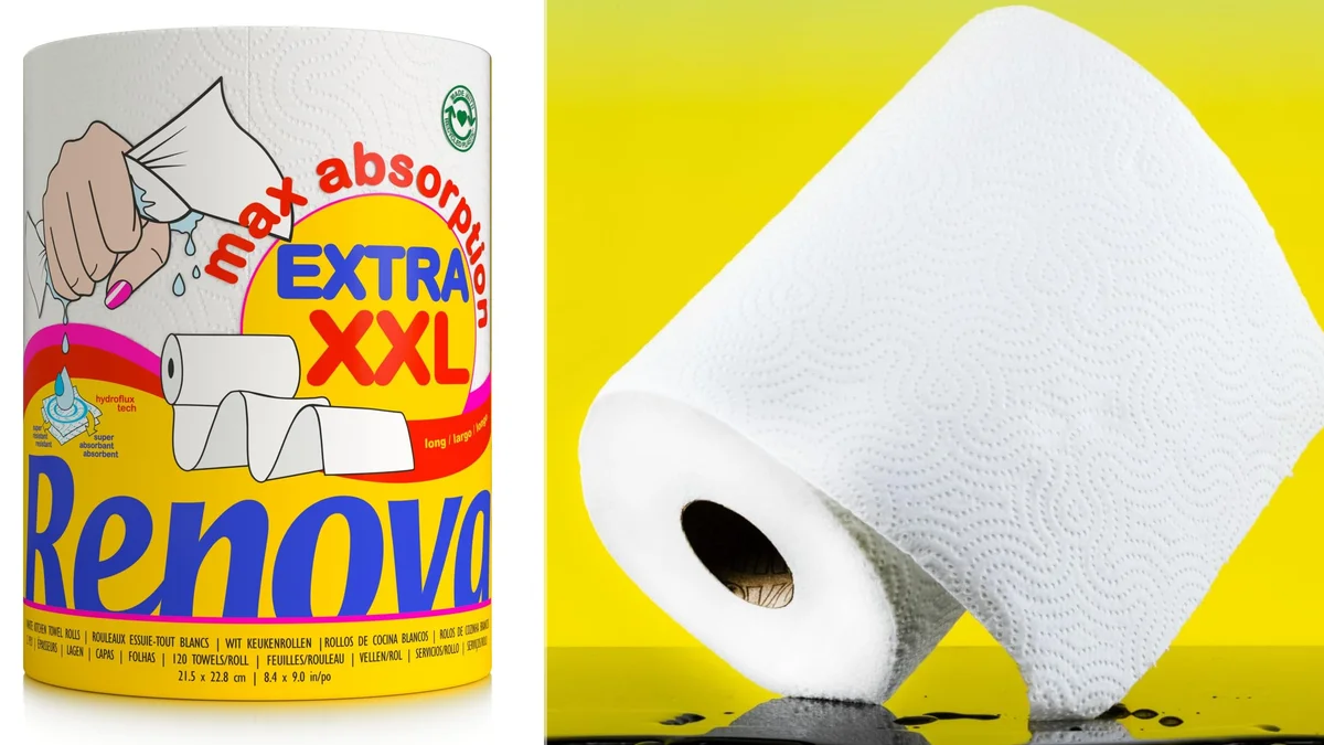 Rollo de cocina Renova Maxiabsorption XXL - 120 hojas - 2 capas