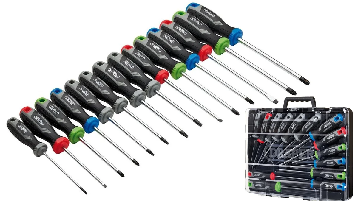 14 Destornilladores (Torx, planos, philips, pozidriv) con garantía de por vida
