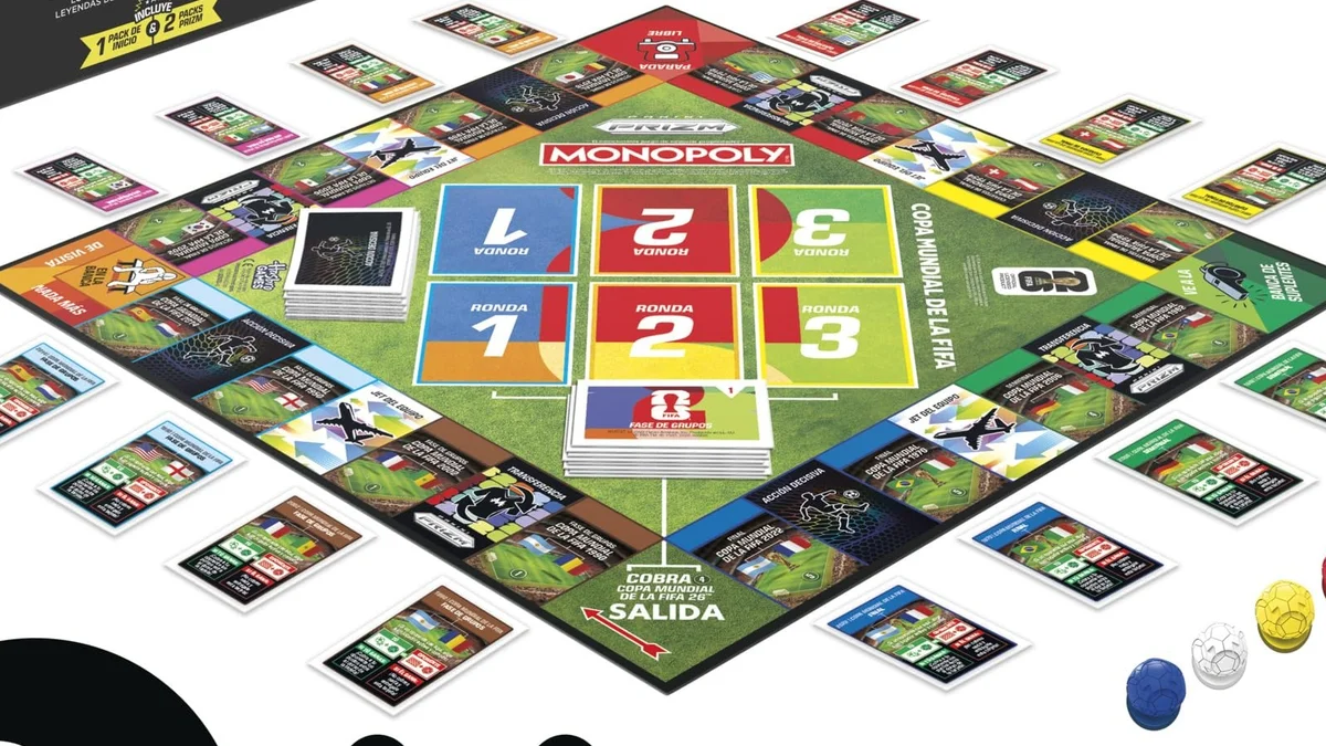 Monopoly del Mundial con cartas Panini Prizm - 16 partidos históricos