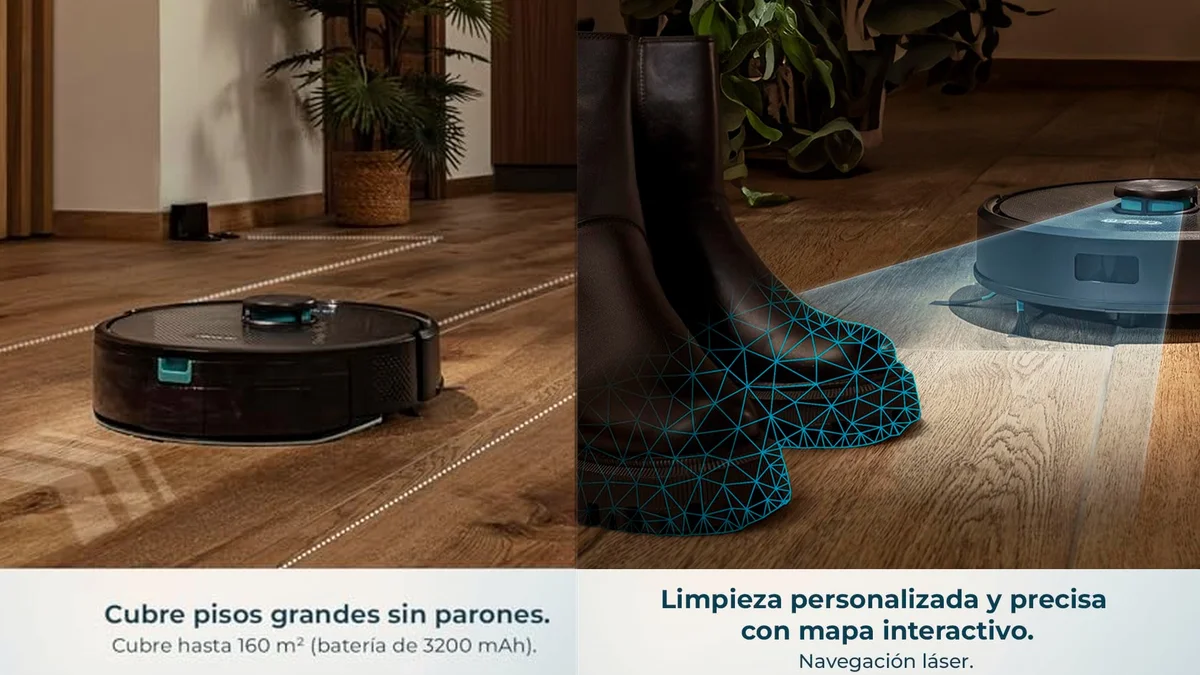 Conga M50 X-Treme 5000Pa - robot fregador  - 160m2 por carga - navegación láser