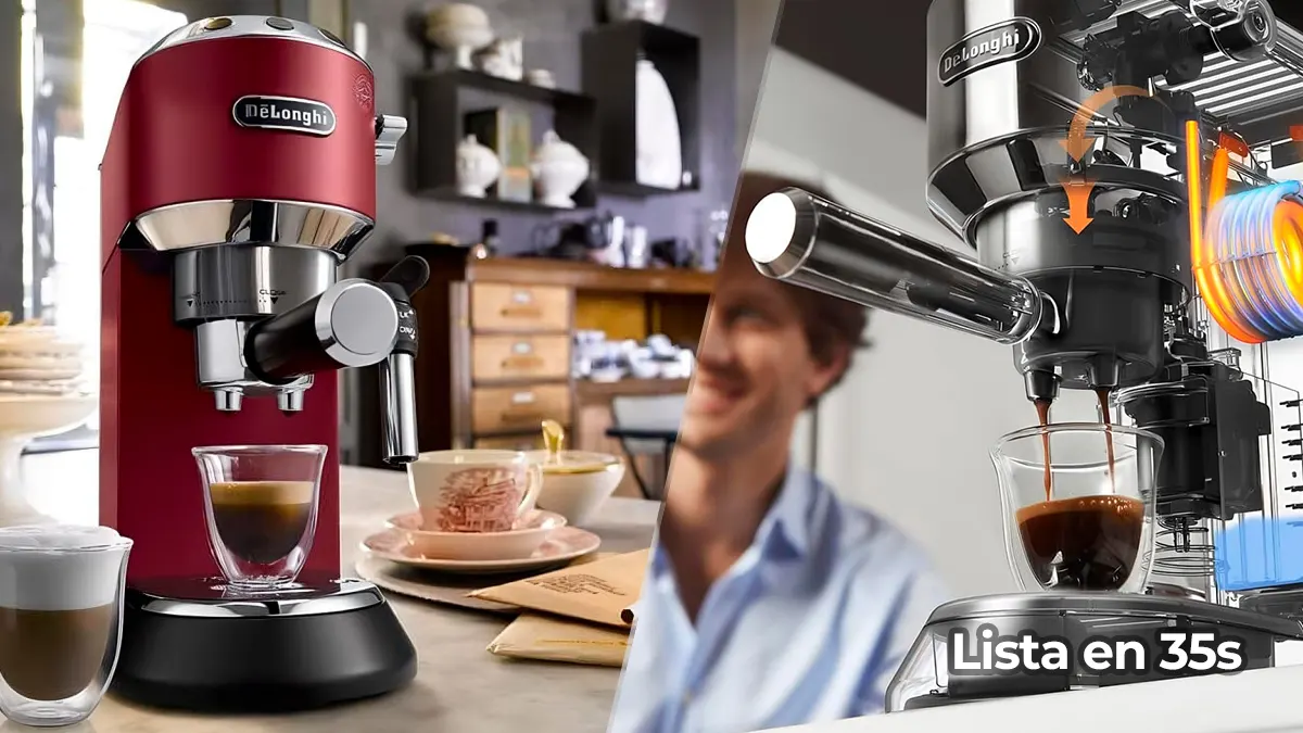 De'Longhi Dedica Espresso - lista en 35s - 15cm ancho - buenas opiniones