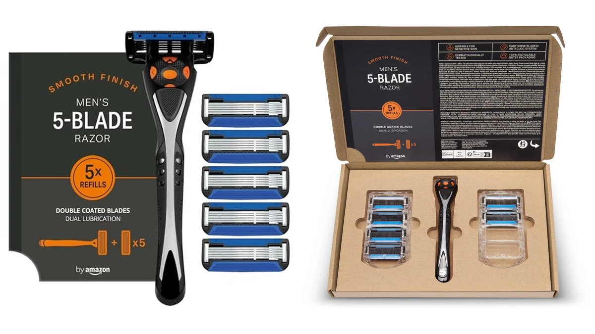 Maquinilla Amazon con 16 recambios de 5 hojas