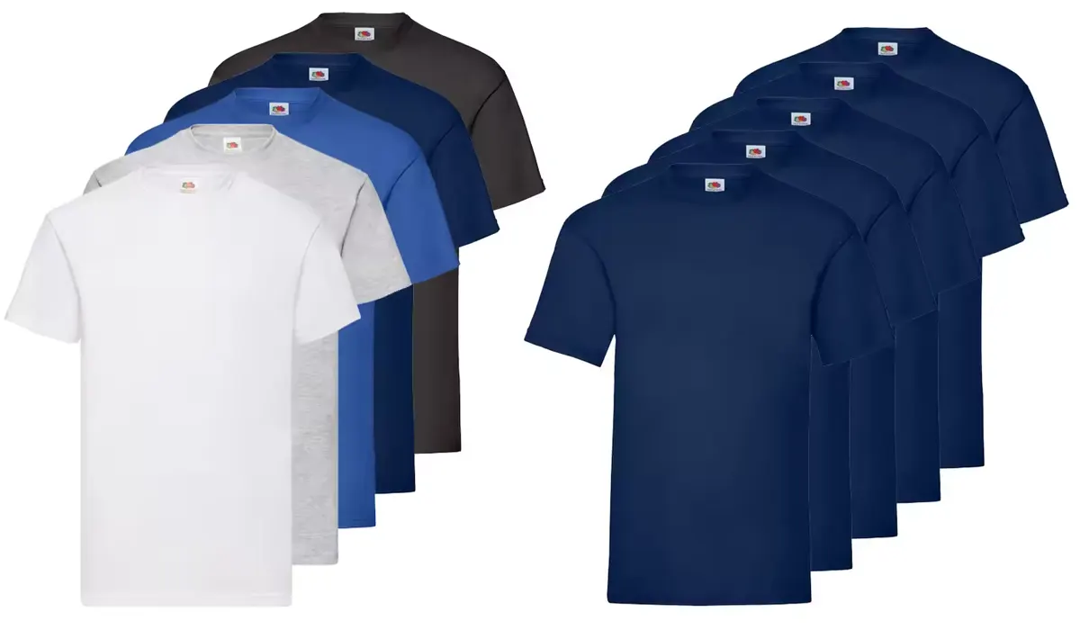 Pack 5 camisetas Fruit of the Loom hombre