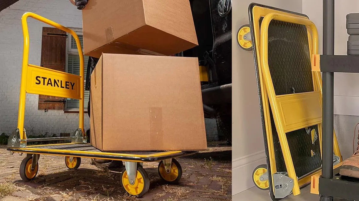 Plataforma plegable rodante Stanley 150kg - cabe en maletero