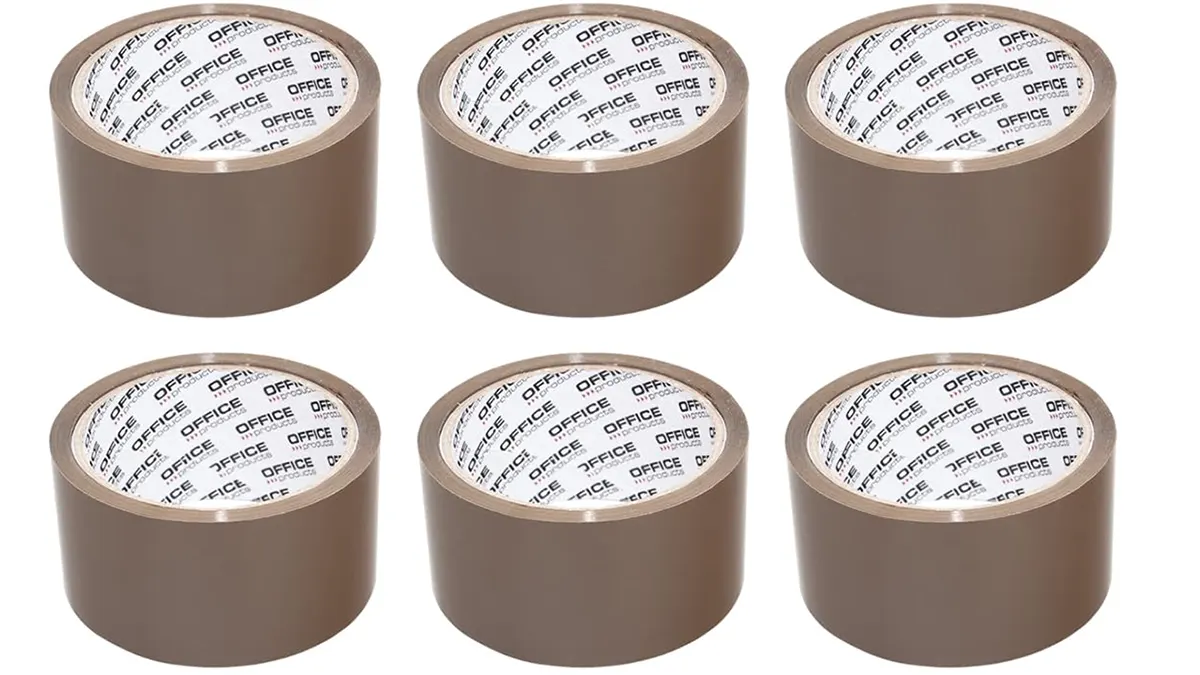 6 Cintas de embalaje de 50 metros x 4.8cm