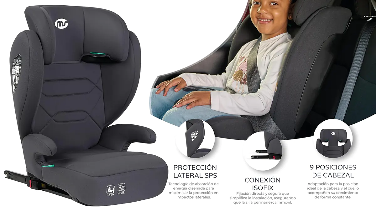 Silla de coche ISOFIX  i-Size R129 Grupo 2 y 3 -  respaldo extraíble