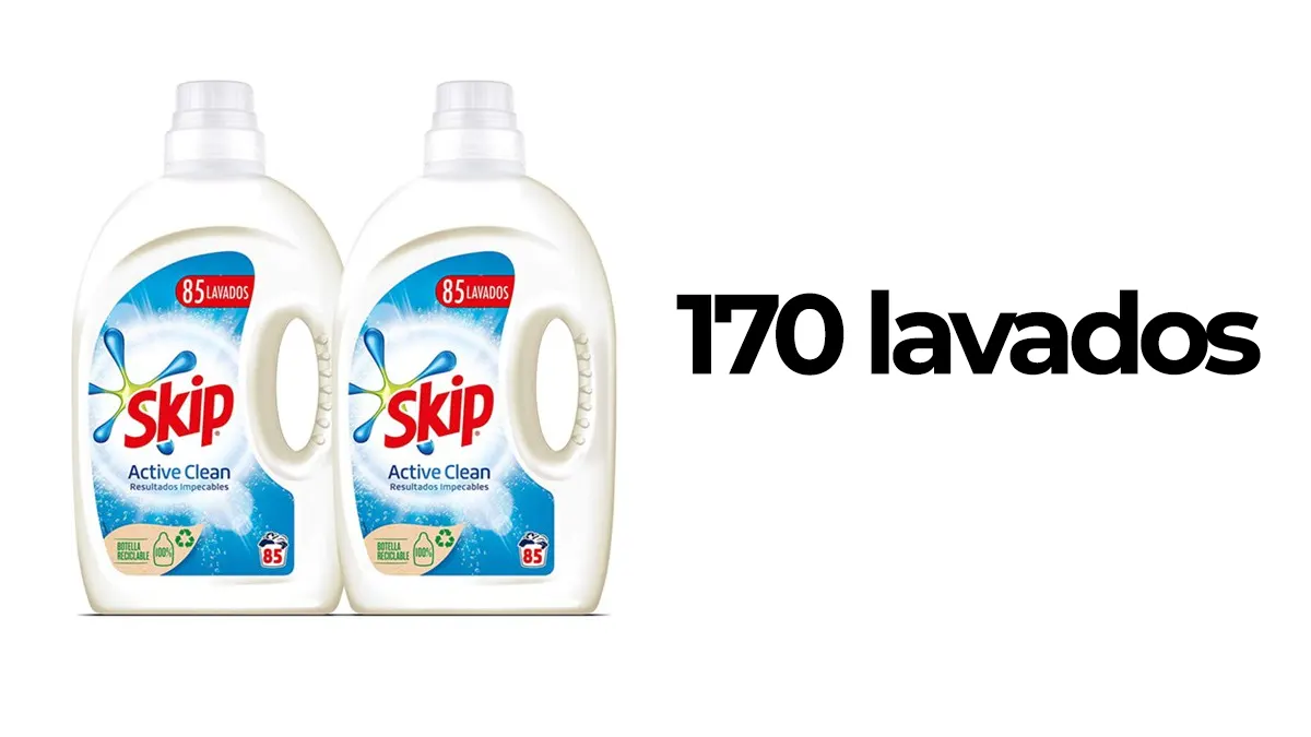 170 dosis Skip Active Clean detergente líquido para lavadora