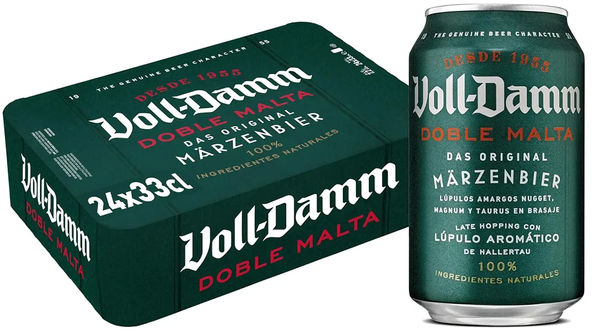 Pack 24 latas cerveza Fuerte Voll-Damm Doble malta - 7.2%