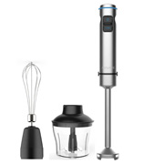 Batidora De Mano Profesional JATA 1500W - Cuchillas De Acero Inoxidable, Velocidad Regulable Y Turbo, Pie Antiarañazos