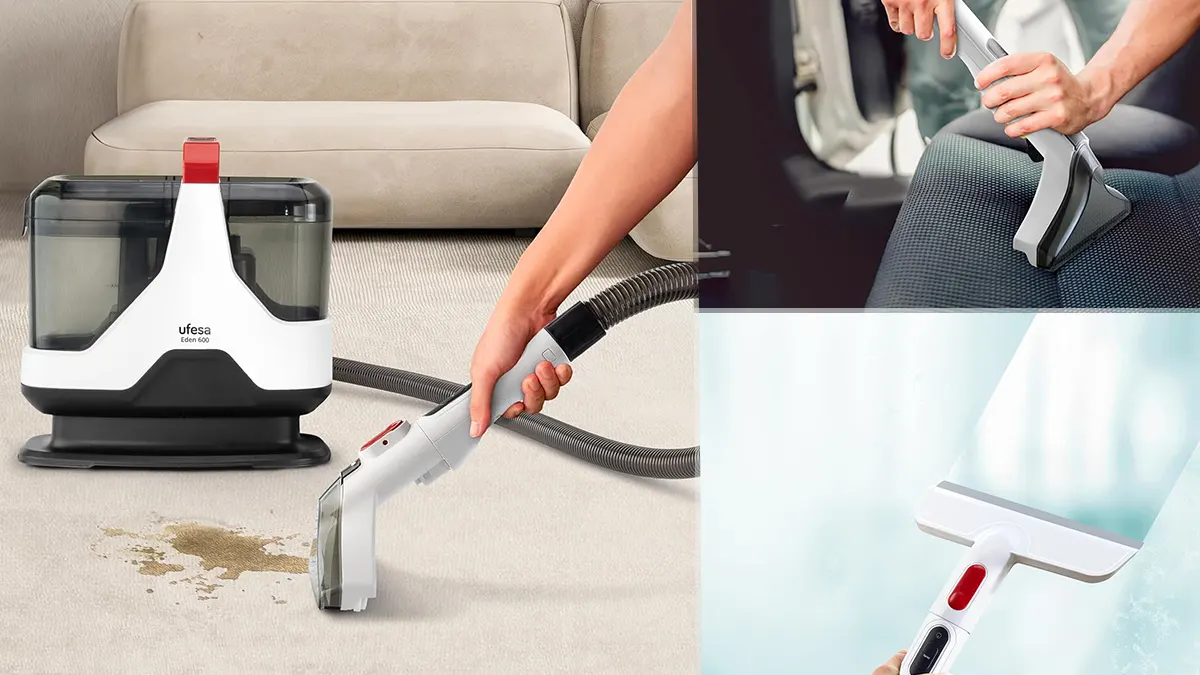 Lavatapicerías Ufesa Eden 600 con accesorio limpiacristales