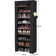 zapatero cubierto tela