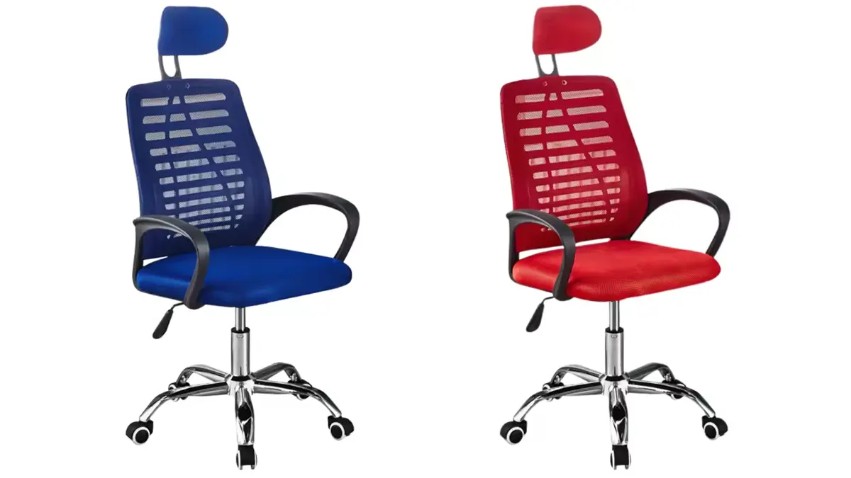 Silla de oficina transpirable, reclinable y con reposacabezas