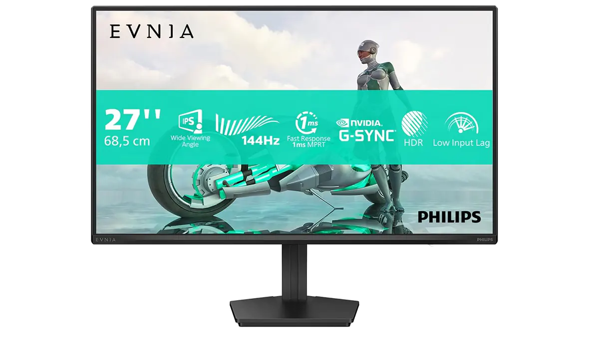 Monitor Philips 27" IPS 144Hz - cubre 95% DCI-P3 - 120% sRGB