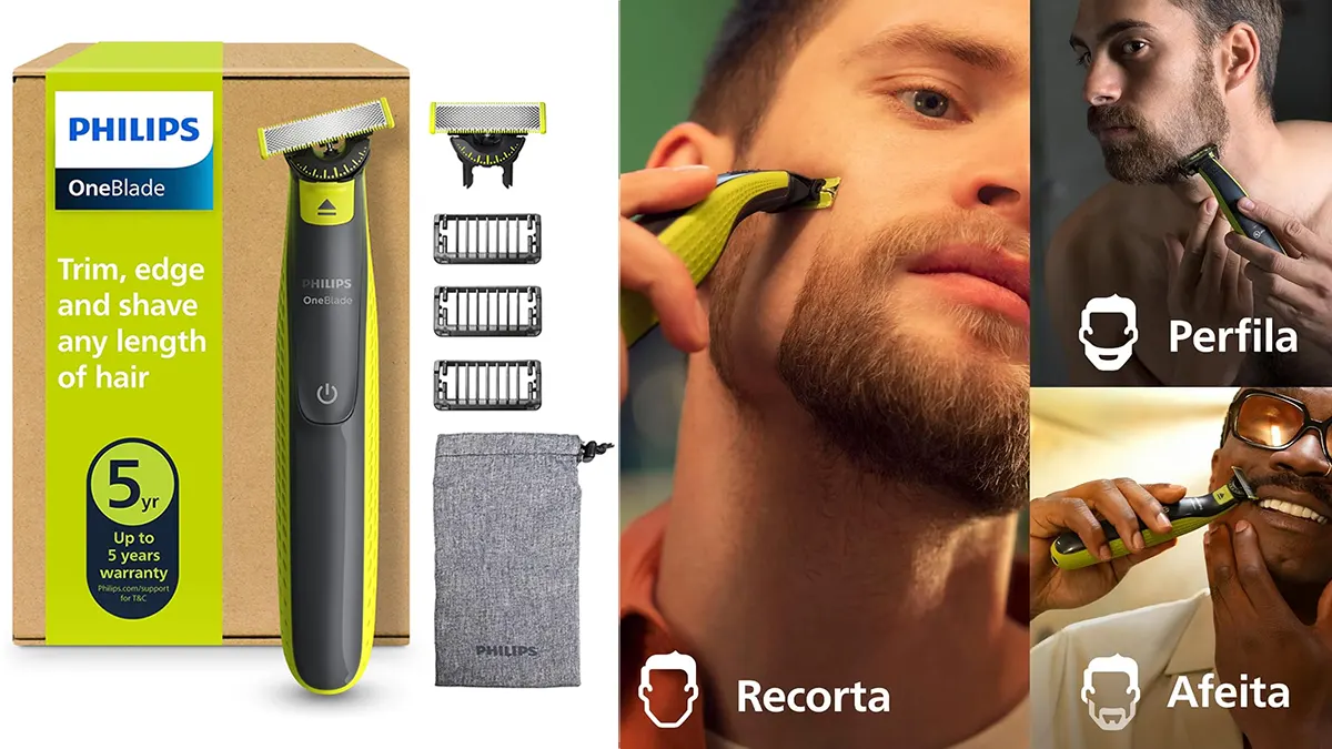 Philips OneBlade 360 + 2 recambios + corte a 1, 3, 5mm