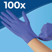 100 guantes de nitrilo 