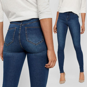 vaqueros skinny talle alto