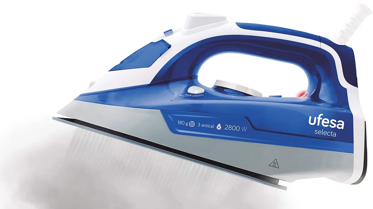 Plancha Ufesa Selecta 2800W - suela cerámica - hasta 180g/min