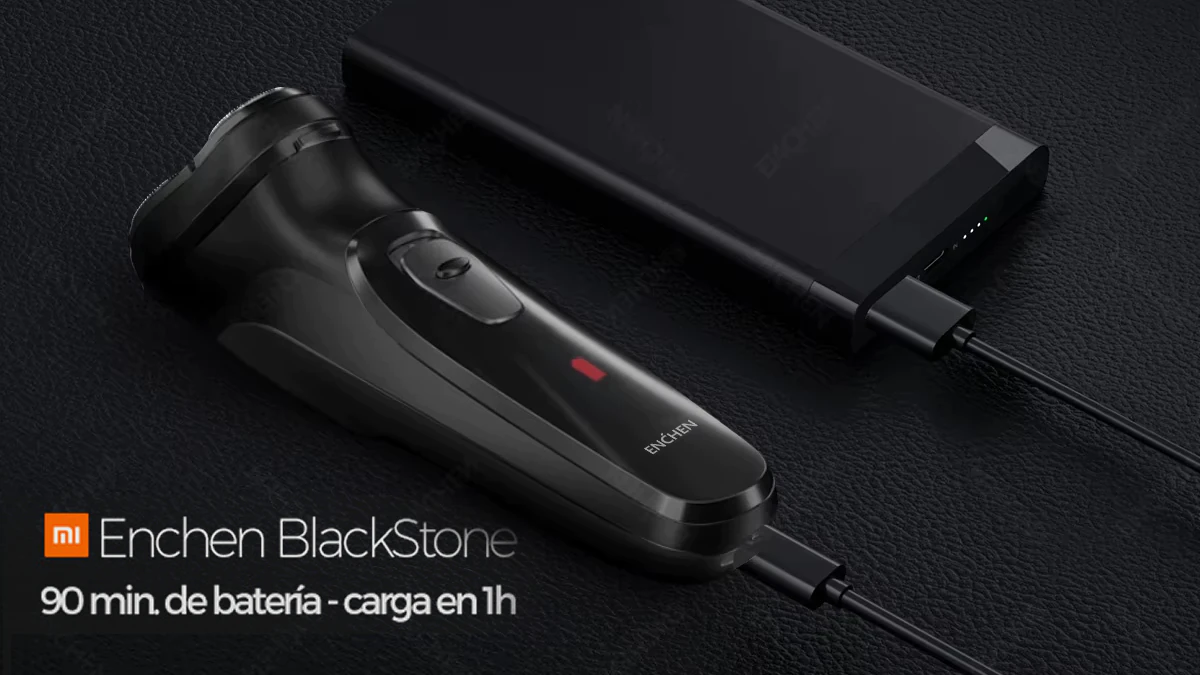 Afeitadora recargable por USB - 90min batería - Enchen Blackstone
