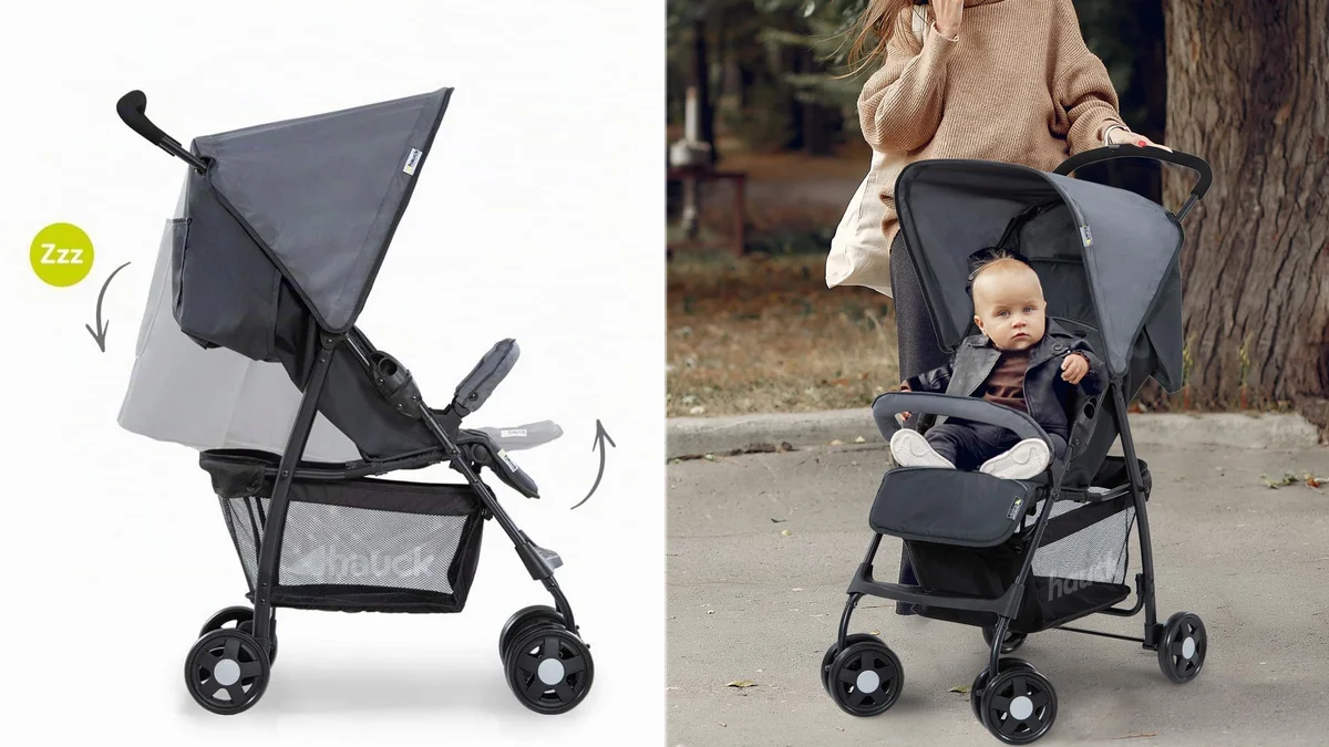 Silla de paseo Hauck - plegable - respaldo y reposapiés ajustables