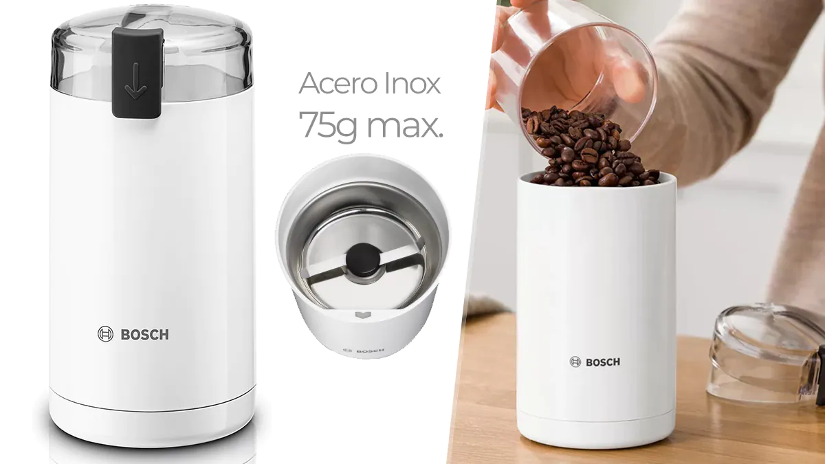 Molinillo de café Bosch 180W - depósito de 75g acero inoxidable