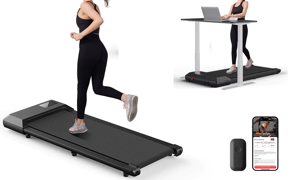 Cinta de andar compacta motorizada con App para móvil