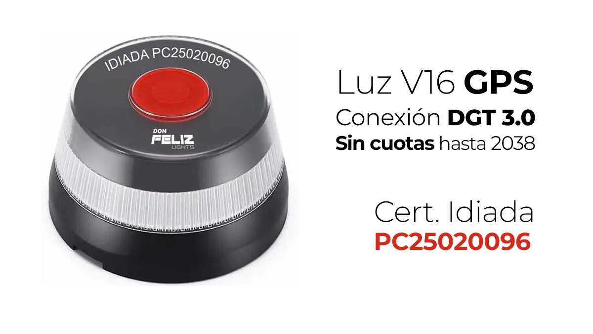 Baliza V16 GPS certificada (Idiada PC25020096)