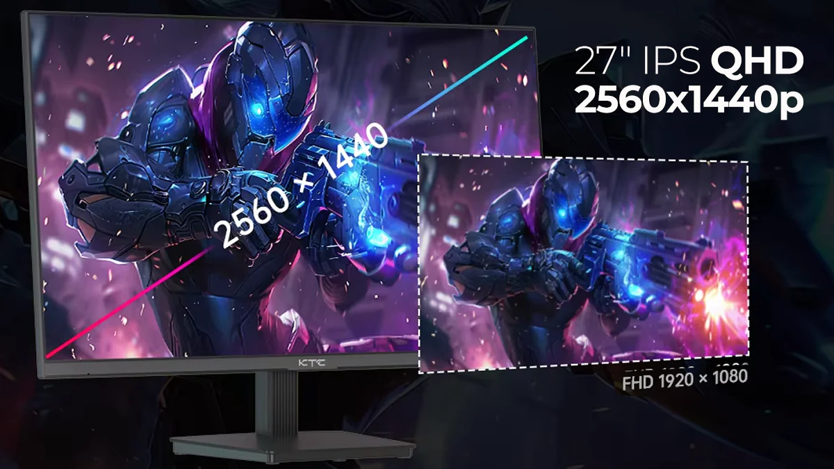 Monitor KTC 27" IPS QHD 2560x1440 100Hz - 99% sRGB