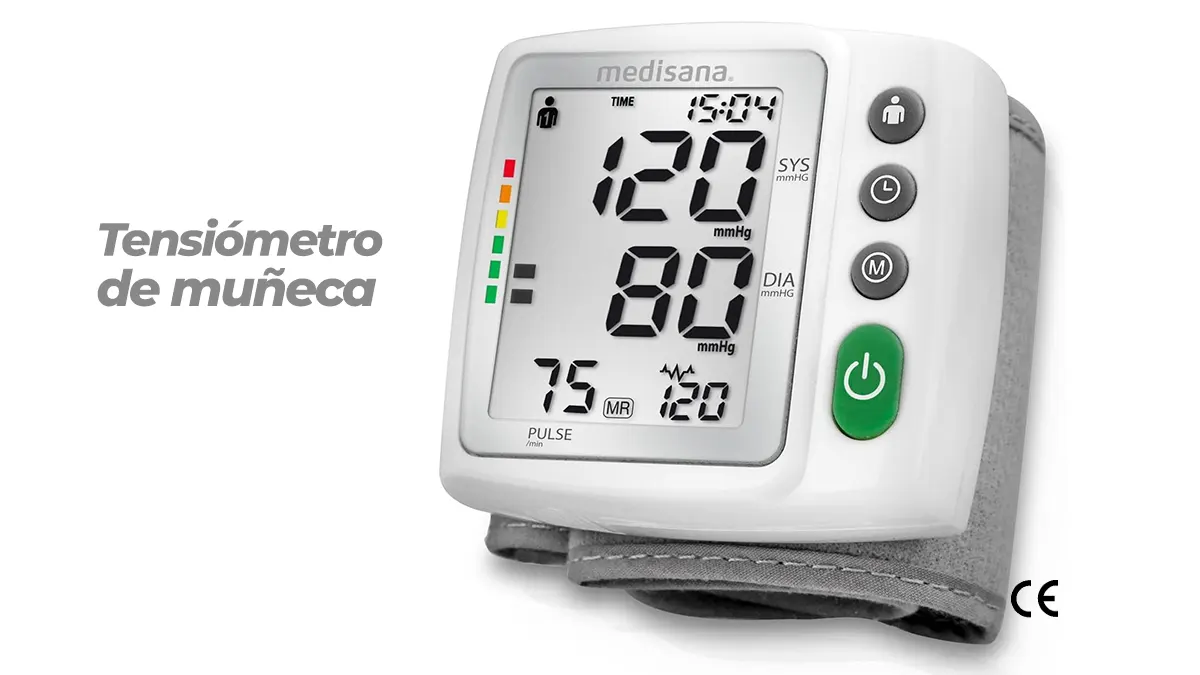 Tensiómetro de muñeca Medisana con certificación 93/42/CEE