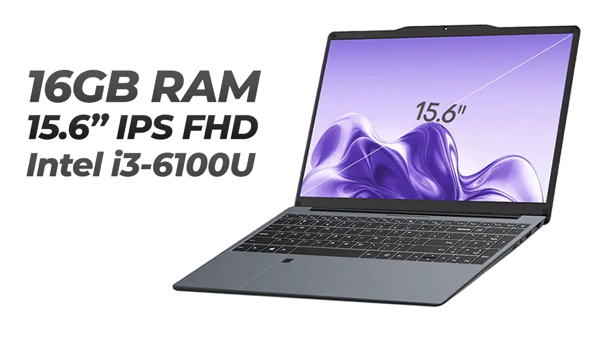 Portátil 15.6" IPS FHD - 16GB RAM - 256GB SSD - i3-6100U - Windows 11