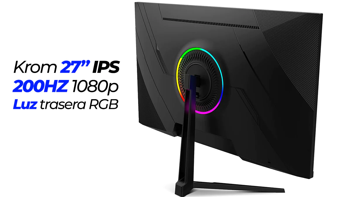 Monitor 27" IPS FULLHD 200Hz con luz trasera RGB