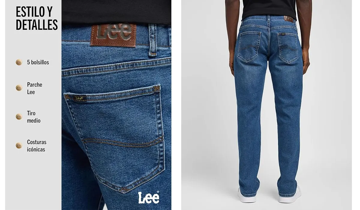 Vaqueros Lee rectos para hombre