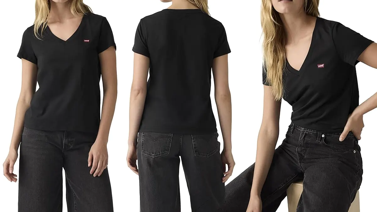 Pack 2 camisetas Levi´s para mujer cuello de pico