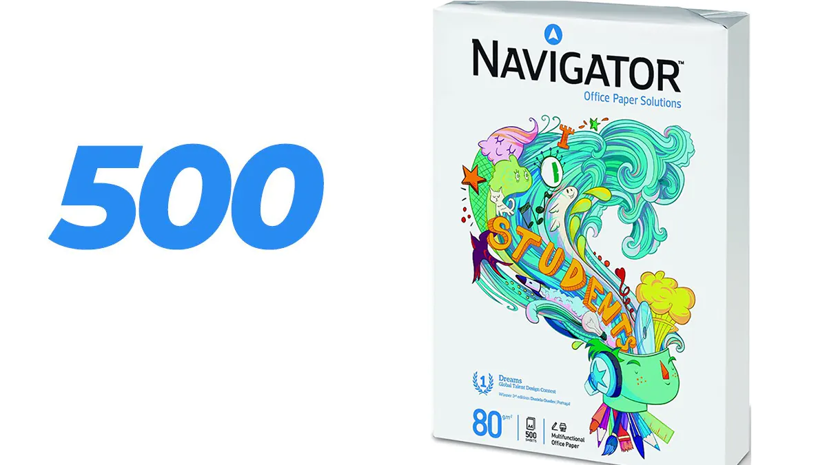 500 folios A4 Navigator 80gm2