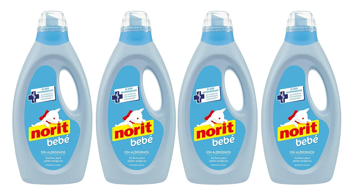 Pack 128 dosis Norit Bebé - detergente lavadora pieles sensibles
