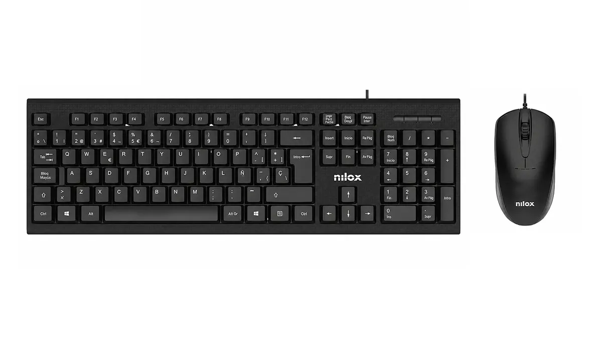 Teclado español + ratón con cable USB