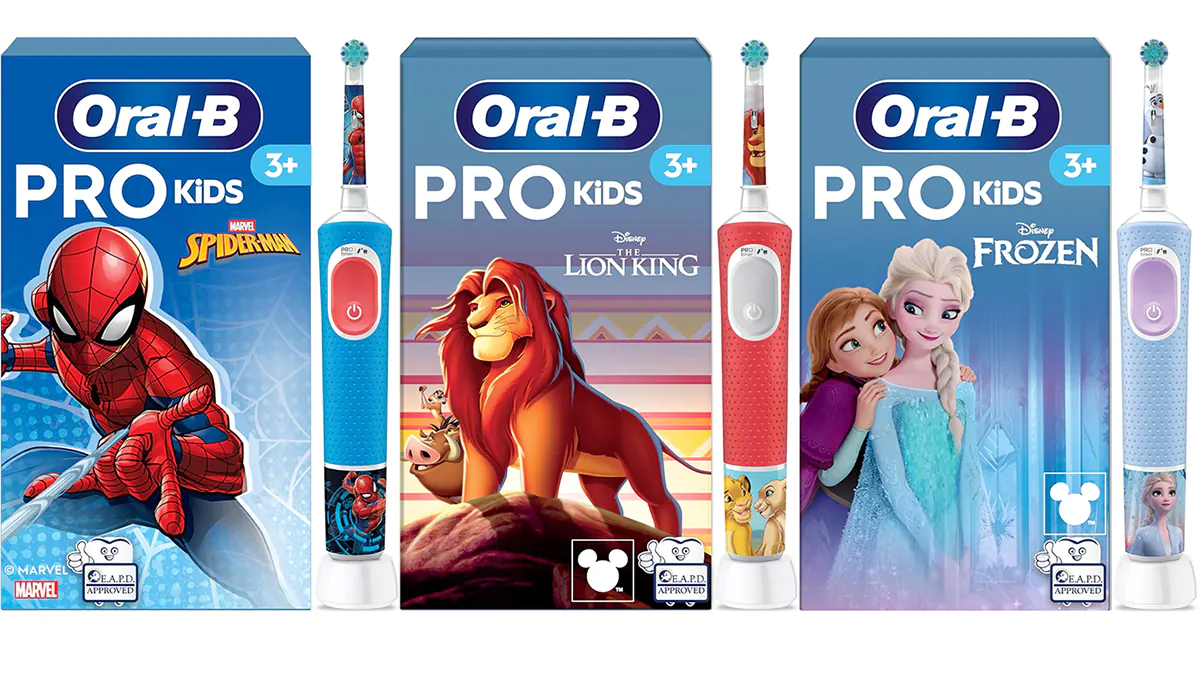 Cepillo Eléctrico Oral-B niños - temporizador (Spiderman / Rey León / Frozen)
