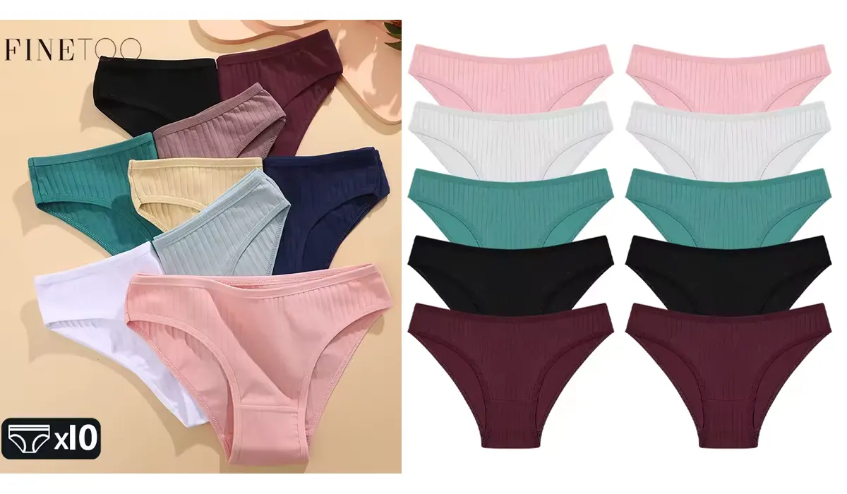 Pack 10 bragas de algodón - varios colores