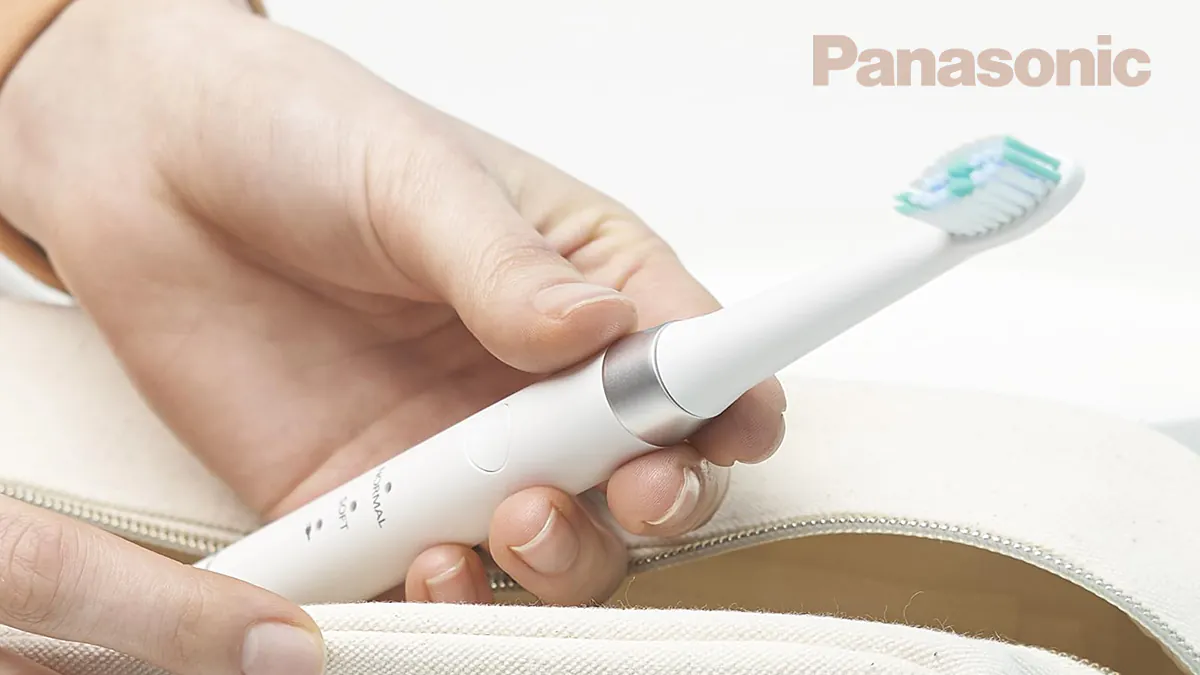 Cepillo eléctrico sónico Panasonic - 2 cabezales - temporizador