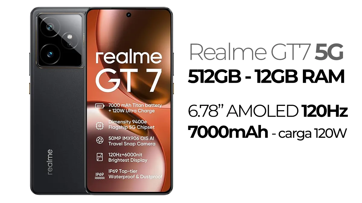 Realme GT7 512GB 12GB RAM - 7000mAh - 2.4M antutu