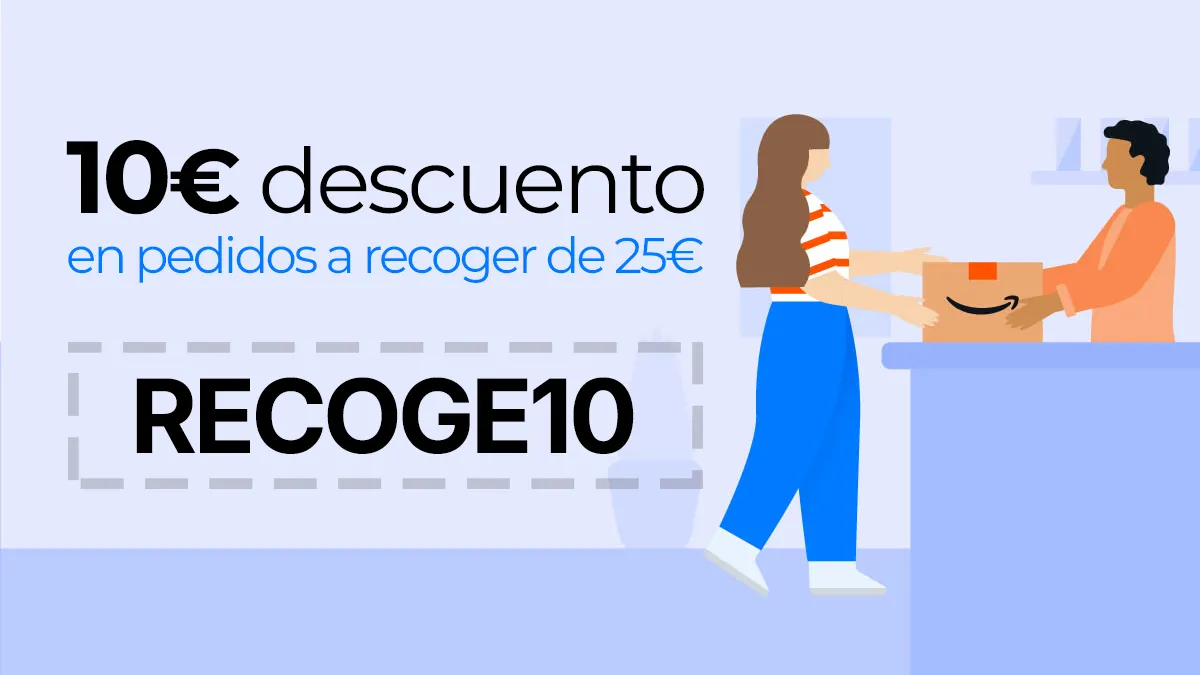 Código descuento 10€ para pedidos de 25€ a recibir en puntos de recogida de Amazon