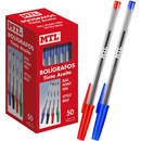 50 bolígrafos - tinta roja o azul