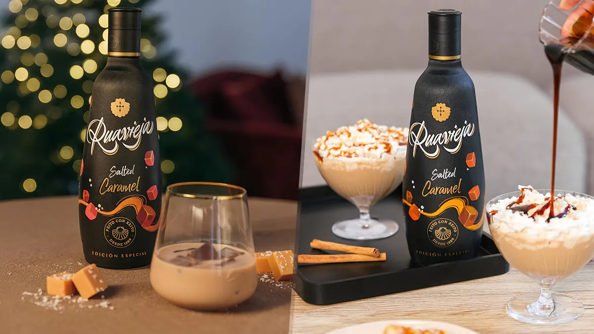 700ml Ruavieja Salted Caramel licor de crema 17% alcohol