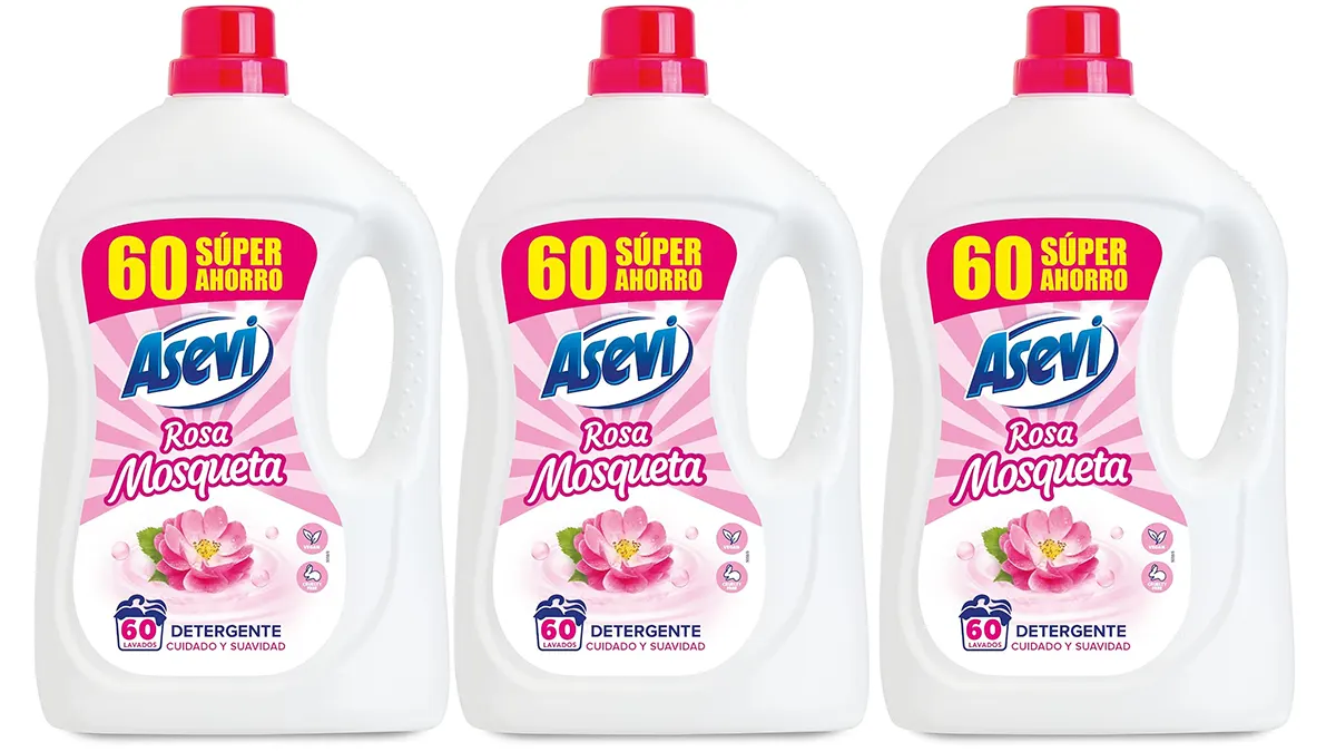 180 dosis detergente para ropa Asevi Rosa Mosqueta