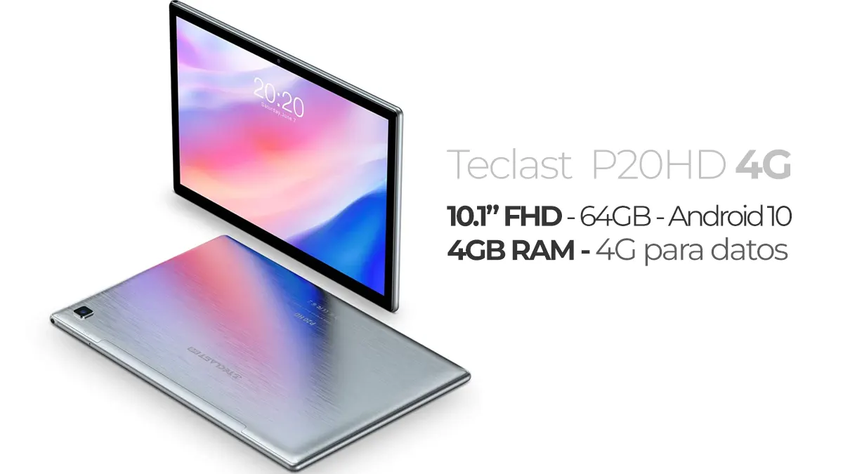 Tablet 10.1" FHD+ con 4G + GPS - 4GB RAM - 64GB