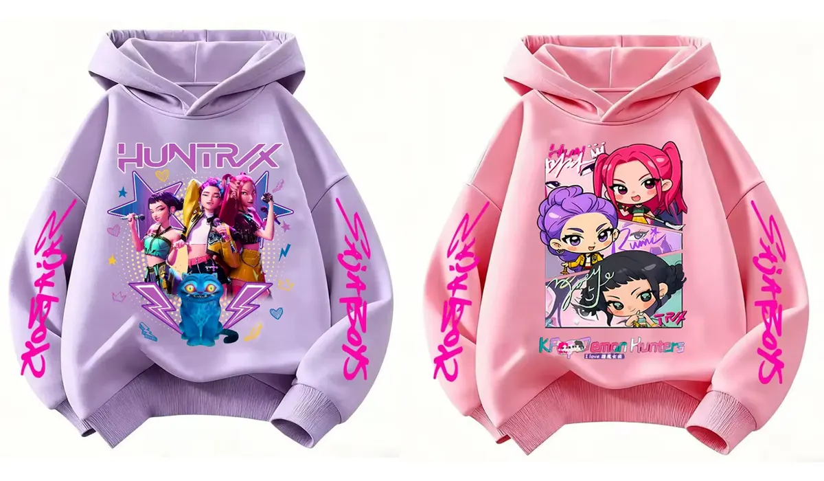 Sudadera Kpop Demon Hunters con capucha para niños