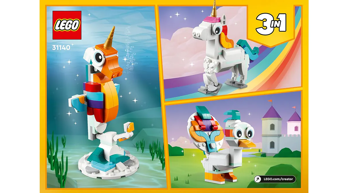 LEGO Creator 3 en 1 Unicornio Mágico