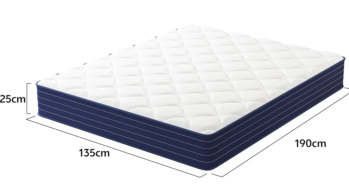 Colchón 135cm x 190cm - 25cm de grosor - capa viscoelástica