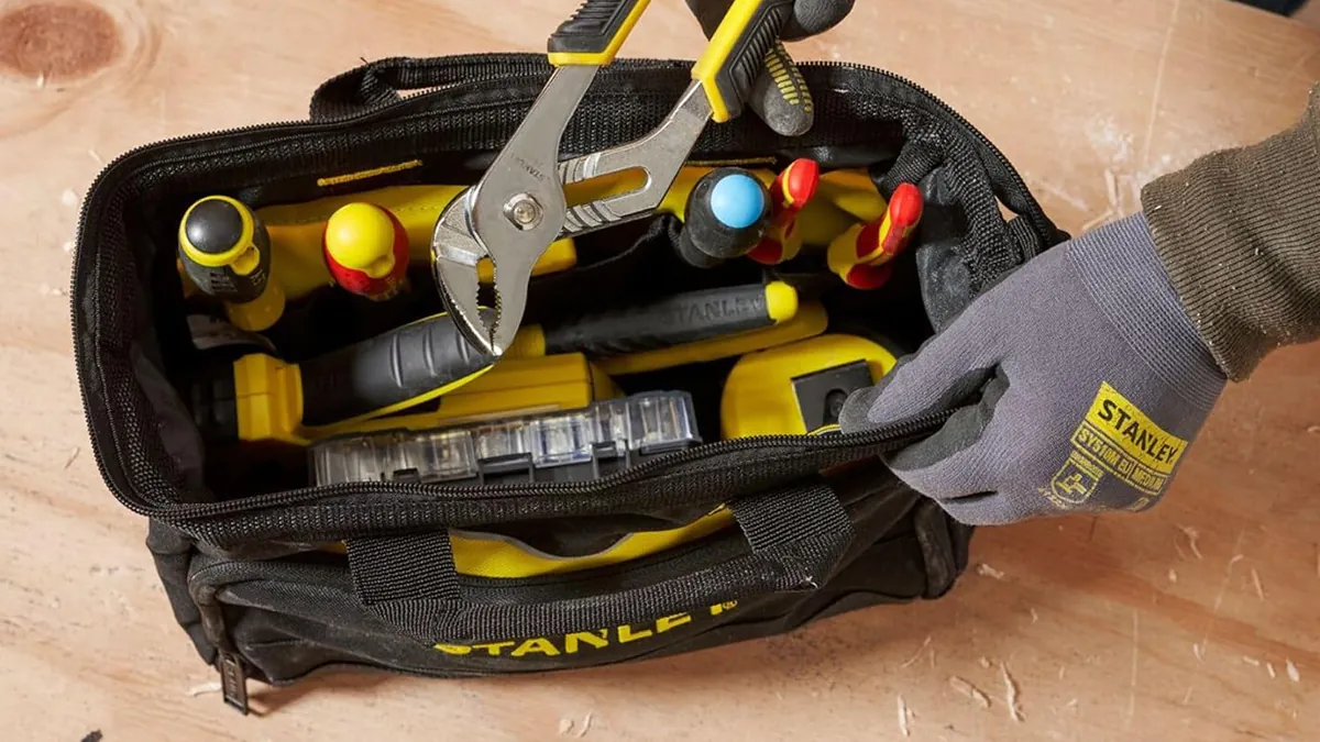 Bolsa de herramientas Stanley muy resistente 30x25x13cm