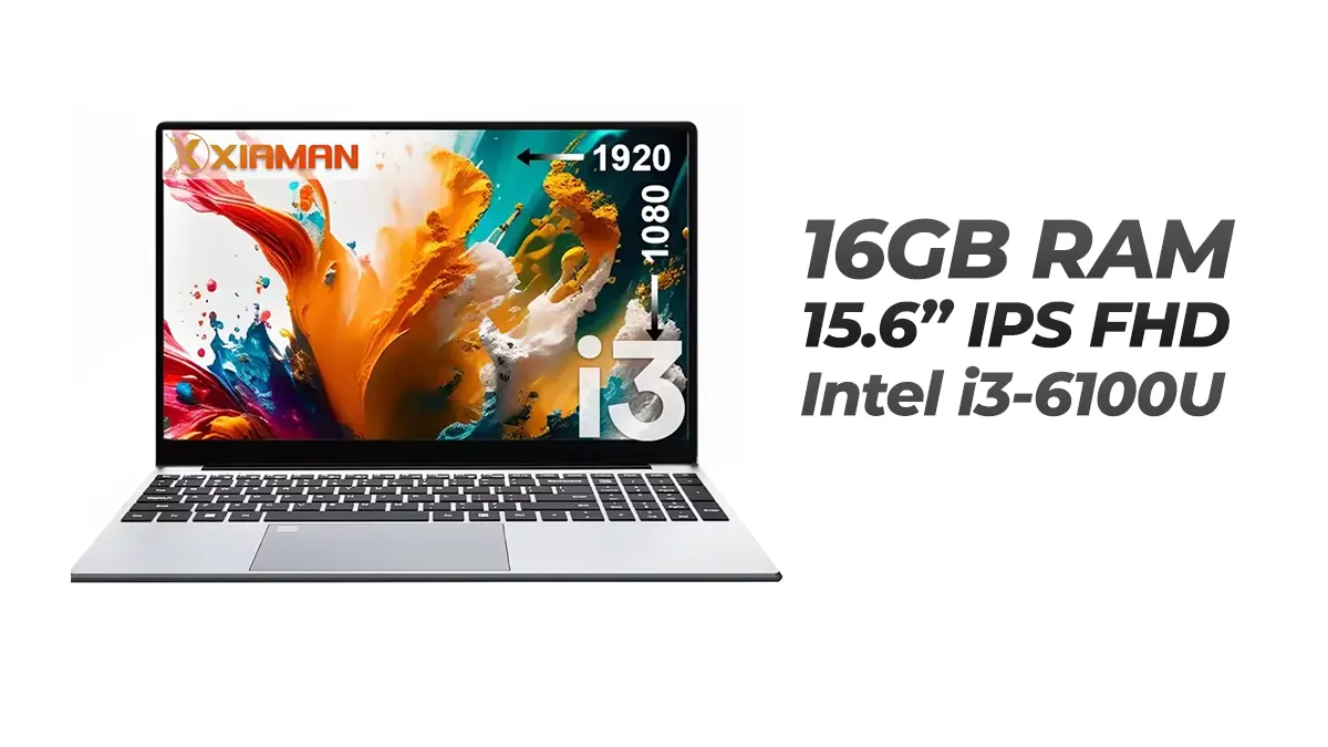 Portátil 15.6" IPS FHD - 16GB RAM - 256GB SSD - i3-6100U - Windows 11