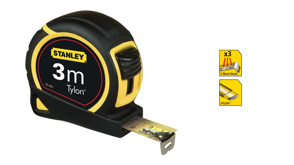 Flexómetro Stanley 3M - revestimiento de alta durabilidad Tylon